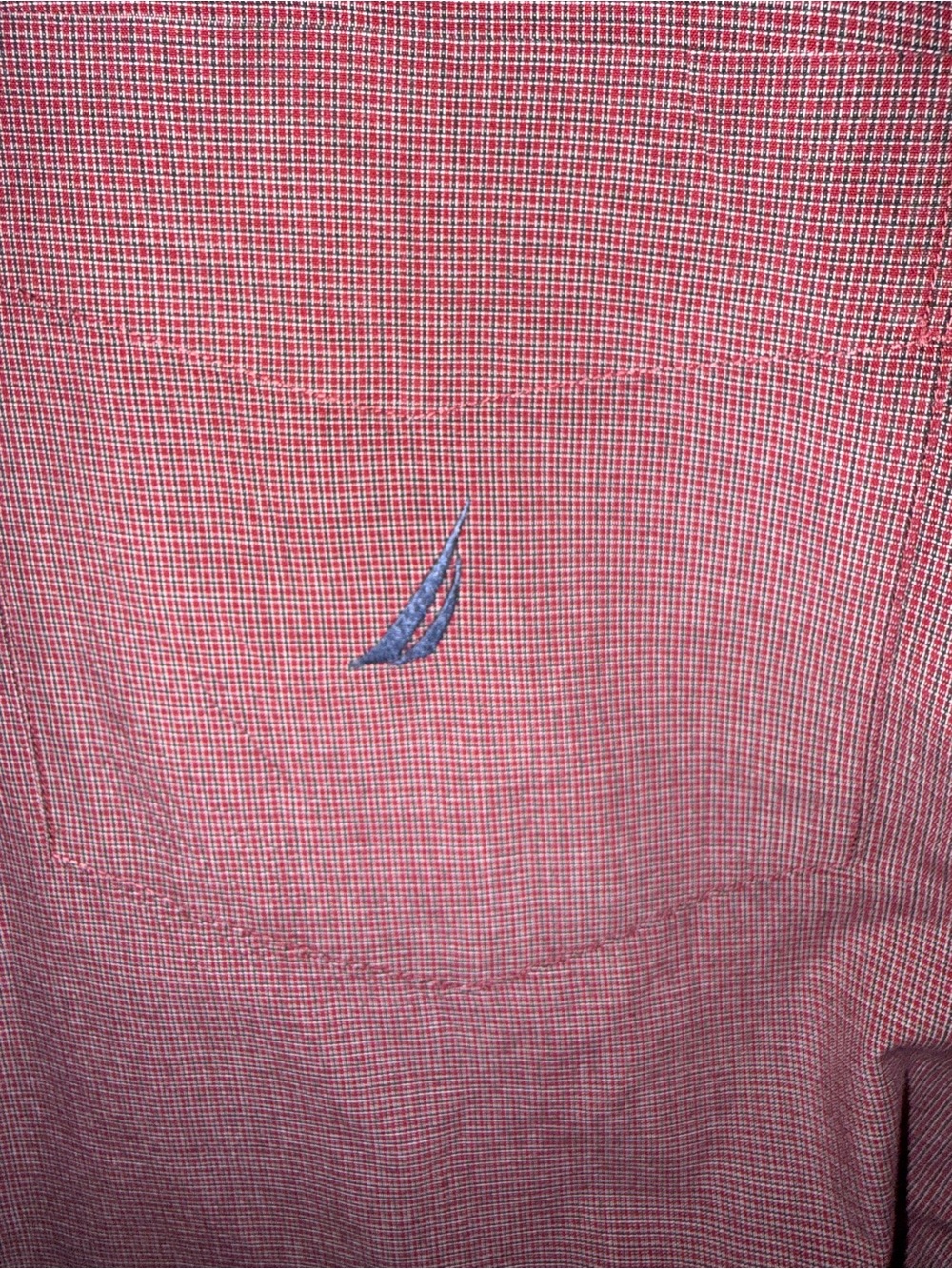 Nautica Men's Long-Sleeve Dress Shirt in Wine - Picture 4 of 7